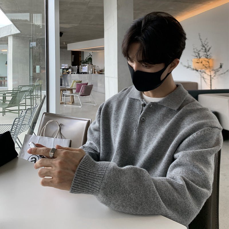 Lapel Button Sweater - Giovanni Battaglia