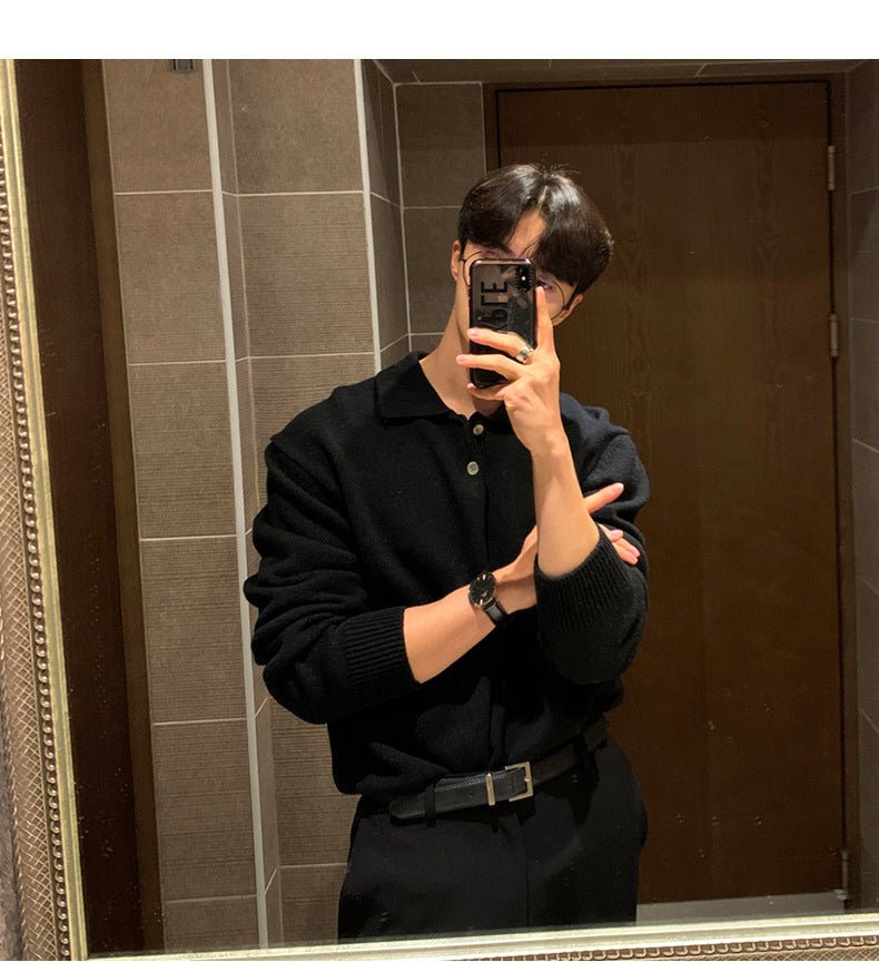 Lapel Button Sweater - Giovanni Battaglia