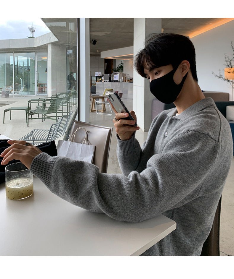 Lapel Button Sweater - Giovanni Battaglia