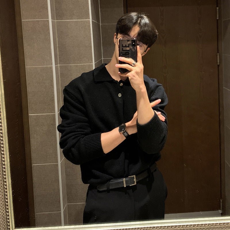 Lapel Button Sweater - Giovanni Battaglia