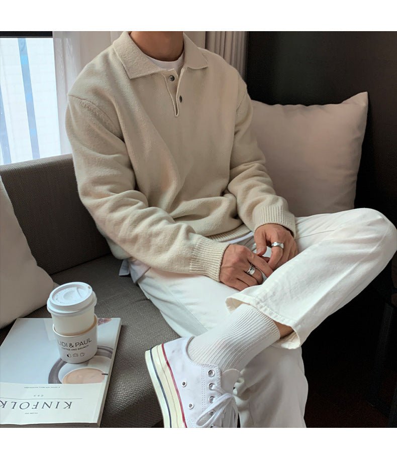 Lapel Button Sweater - Giovanni Battaglia