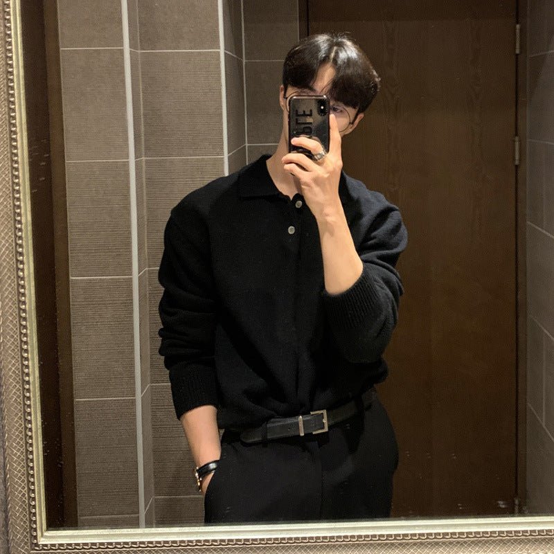 Lapel Button Sweater - Giovanni Battaglia