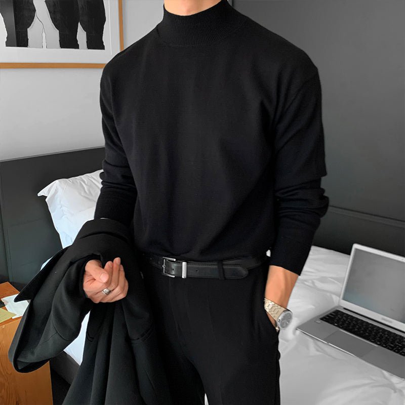 Lapel Turtleneck Sweater - Giovanni Battaglia