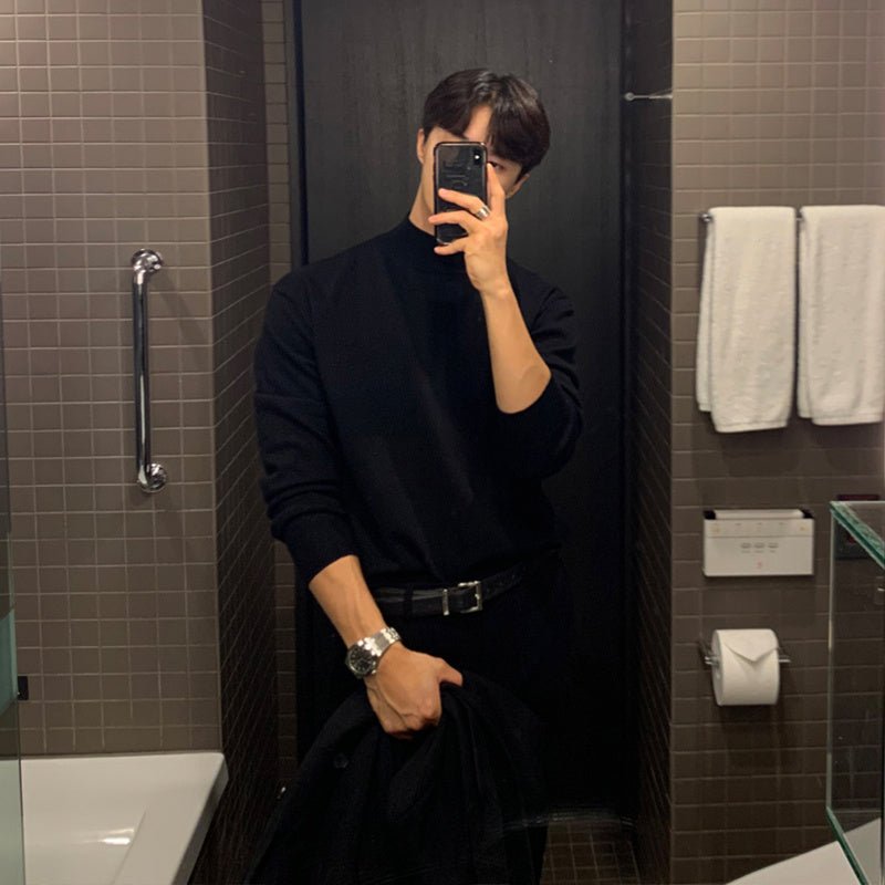 Lapel Turtleneck Sweater - Giovanni Battaglia