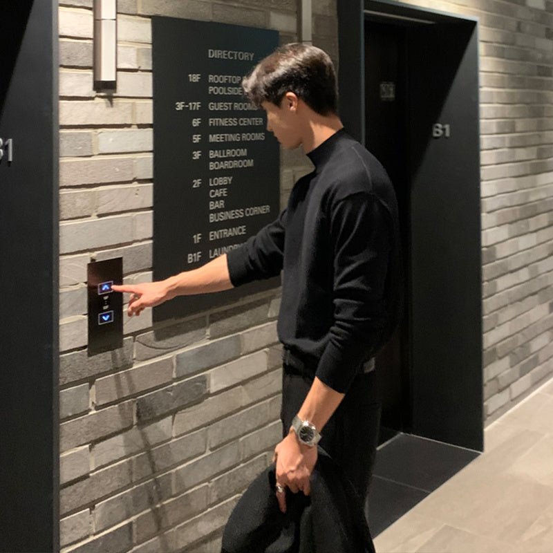 Lapel Turtleneck Sweater - Giovanni Battaglia