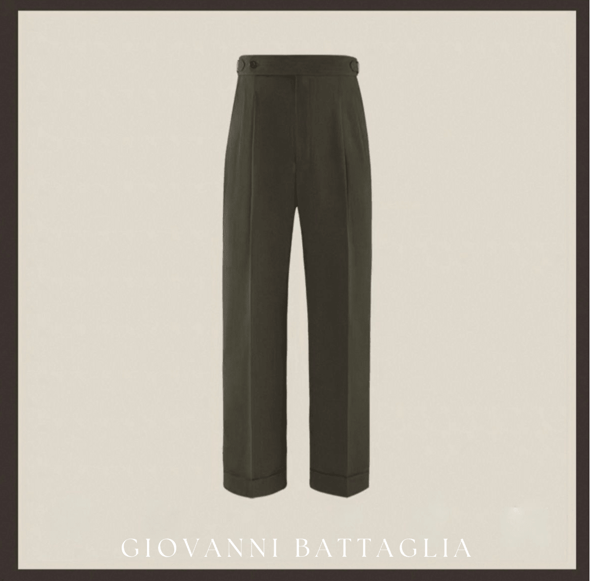 „L'Armatura“ | High - Twist Leinen - Struktur | Neapolitanische Doppelbundfaltenhose - Giovanni Battaglia