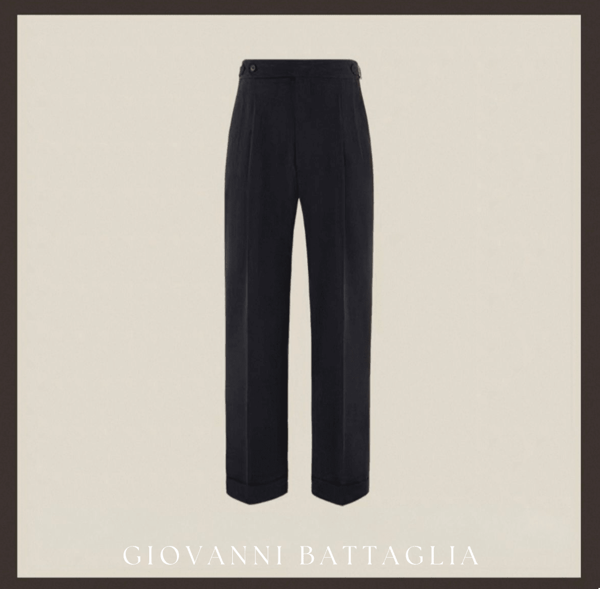 „L'Armatura“ | High - Twist Leinen - Struktur | Neapolitanische Doppelbundfaltenhose - Giovanni Battaglia