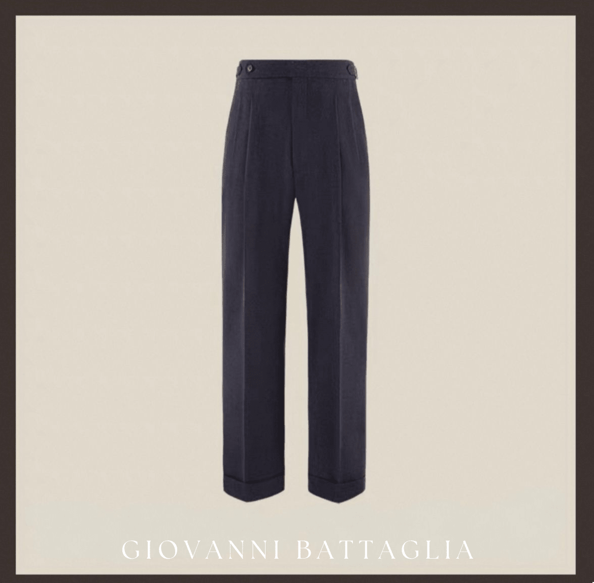 „L'Armatura“ | High - Twist Leinen - Struktur | Neapolitanische Doppelbundfaltenhose - Giovanni Battaglia