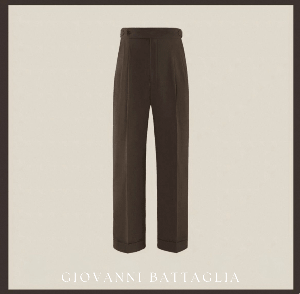 „L'Armatura“ | High - Twist Leinen - Struktur | Neapolitanische Doppelbundfaltenhose - Giovanni Battaglia