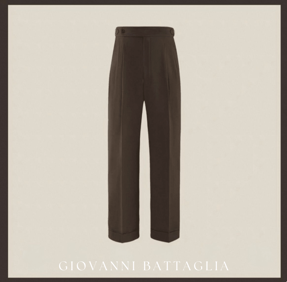 „L'Armatura“ | High - Twist Leinen - Struktur | Neapolitanische Doppelbundfaltenhose - Giovanni Battaglia