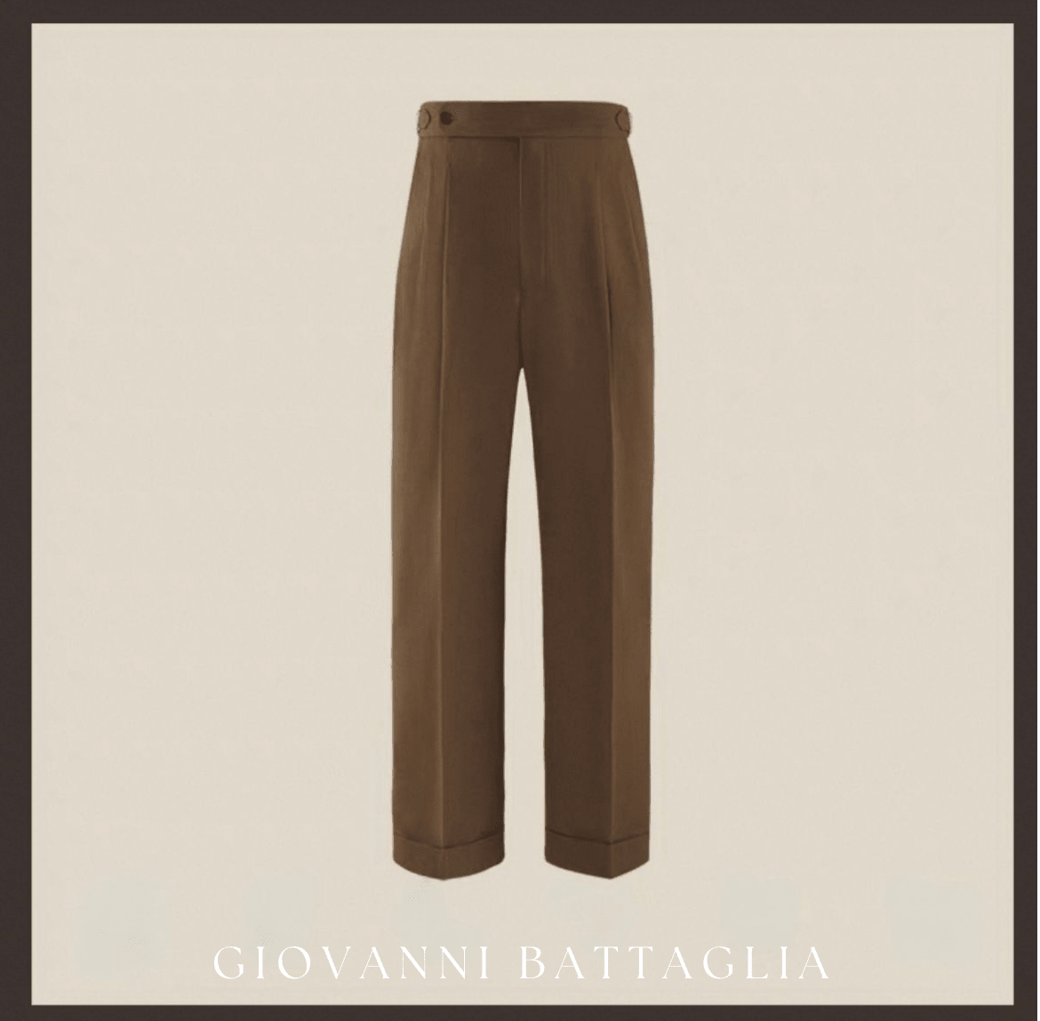 „L'Armatura“ | High - Twist Leinen - Struktur | Neapolitanische Doppelbundfaltenhose - Giovanni Battaglia