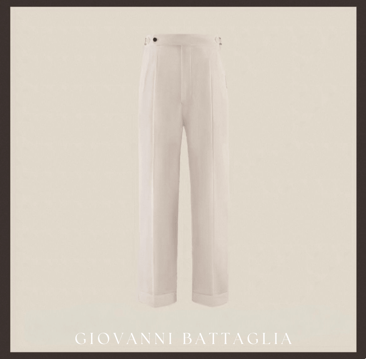 „L'Armatura“ | High - Twist Leinen - Struktur | Neapolitanische Doppelbundfaltenhose - Giovanni Battaglia