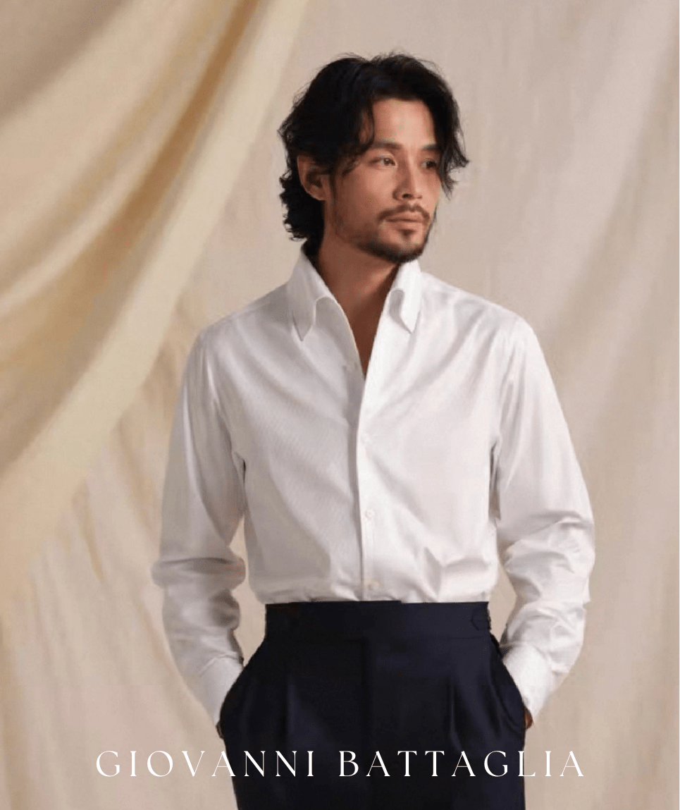 „L’Armonia“ | Premium Retro - Twill Hemd | One - Piece Collar & Verdeckte Leiste - Giovanni Battaglia