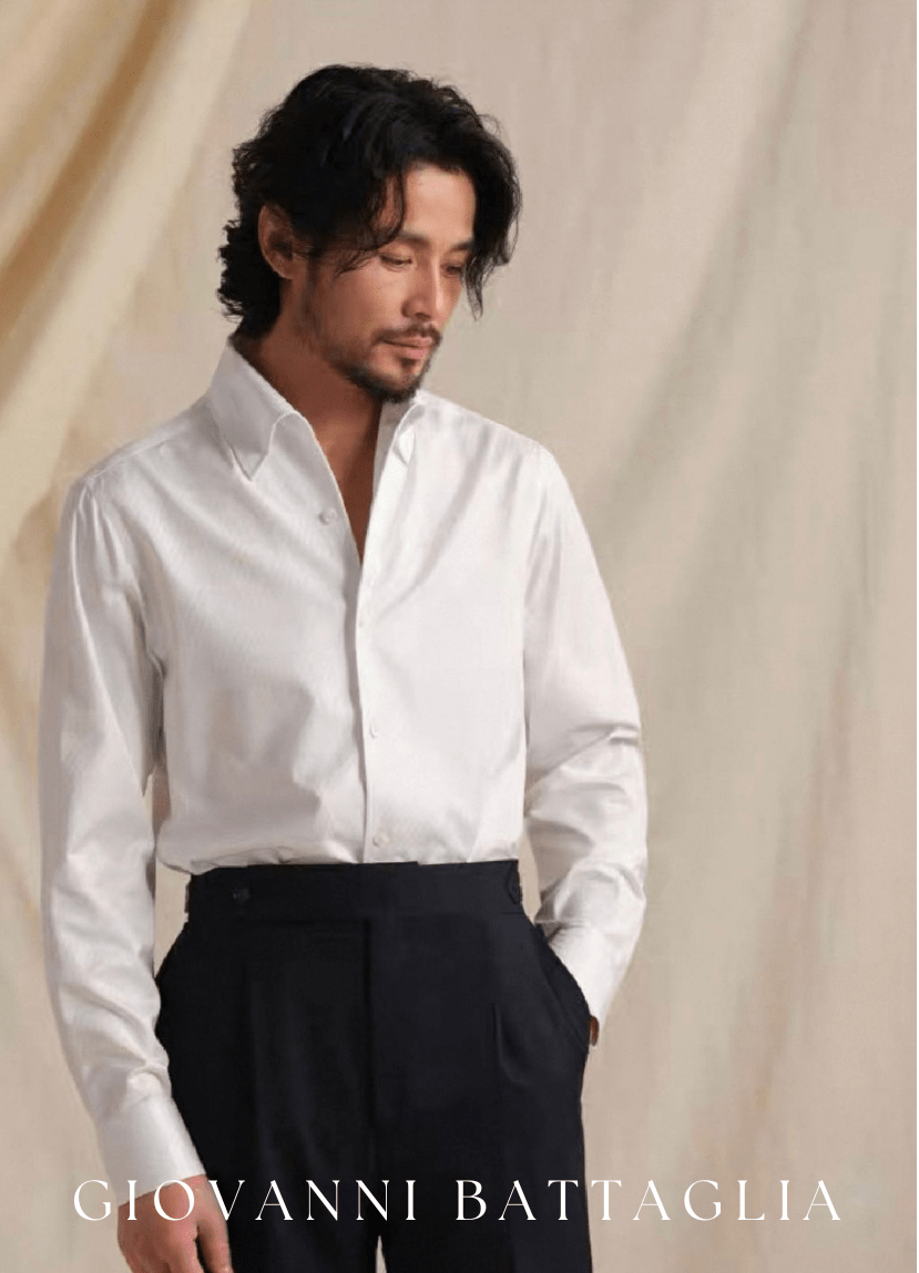 „L’Armonia“ | Premium Retro - Twill Hemd | One - Piece Collar & Verdeckte Leiste - Giovanni Battaglia