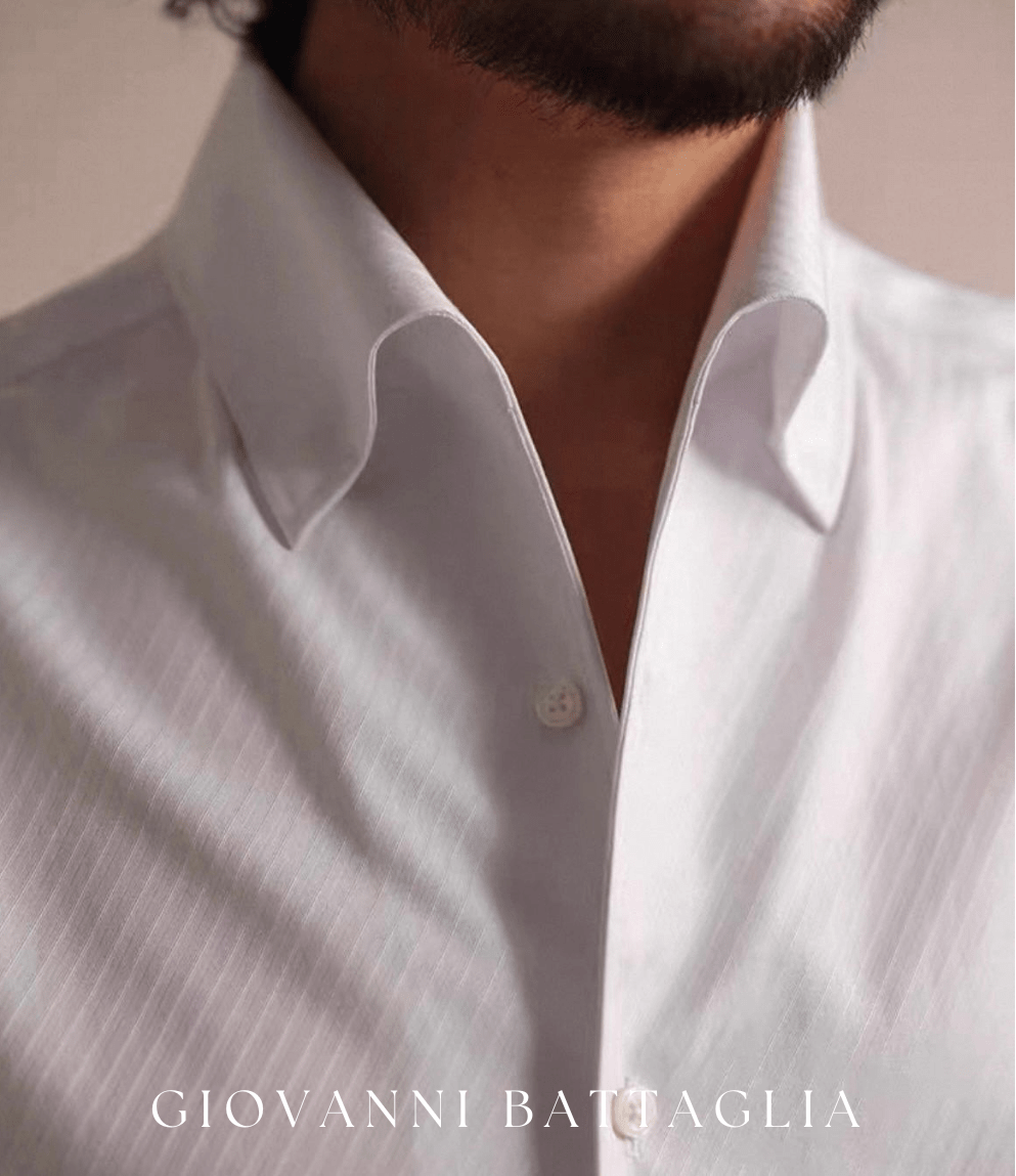 „L’Armonia“ | Premium Retro - Twill Hemd | One - Piece Collar & Verdeckte Leiste - Giovanni Battaglia
