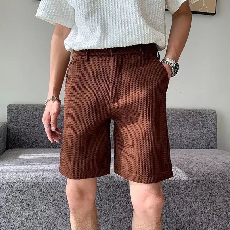 Lässige Shorts mit Waffelmuster im Old Money Stil - Giovanni Battaglia