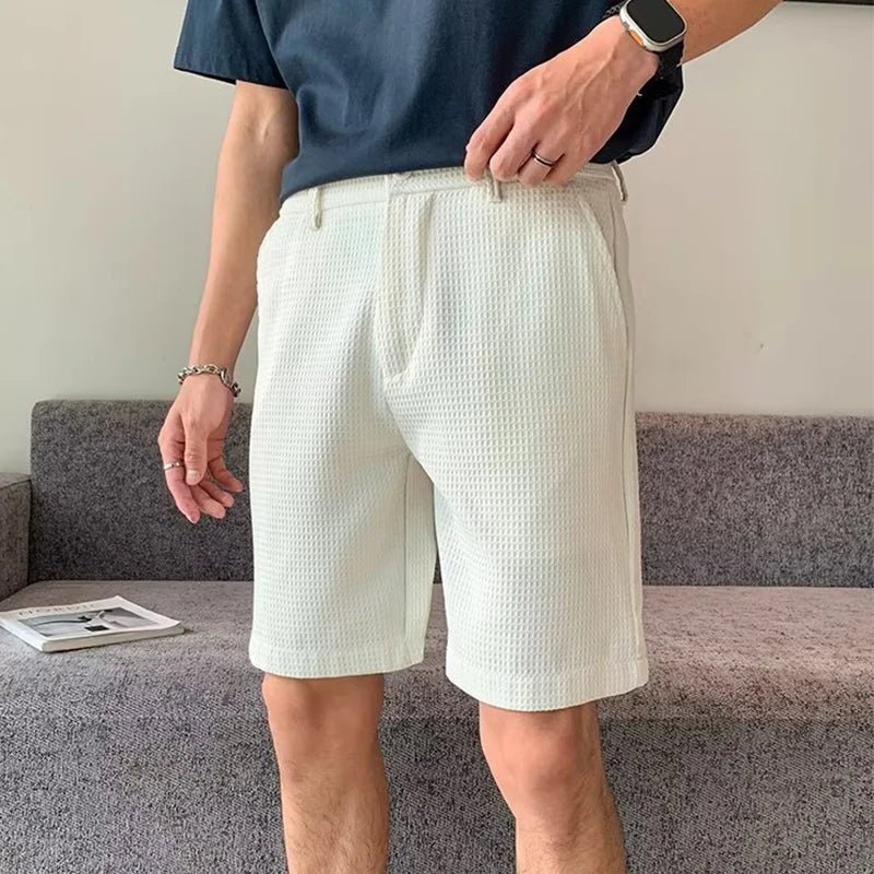 Lässige Shorts mit Waffelmuster im Old Money Stil - Giovanni Battaglia