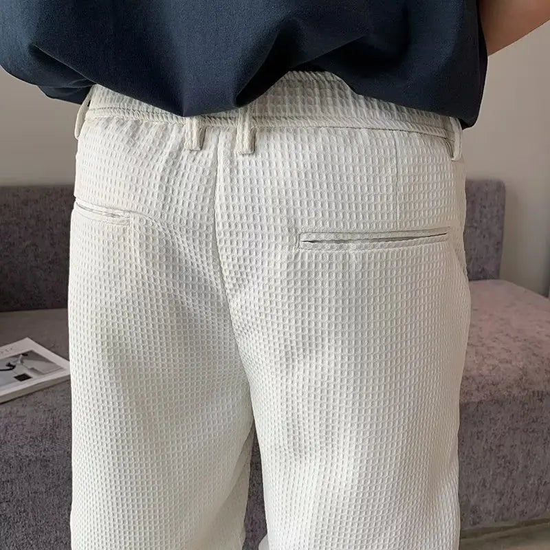 Lässige Shorts mit Waffelmuster im Old Money Stil - Giovanni Battaglia