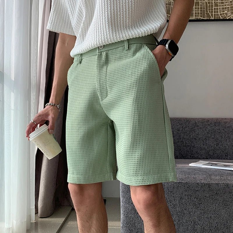 Lässige Shorts mit Waffelmuster im Old Money Stil - Giovanni Battaglia