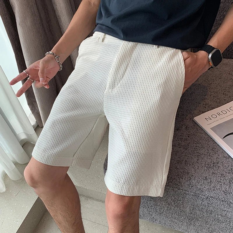 Lässige Shorts mit Waffelmuster im Old Money Stil - Giovanni Battaglia