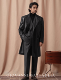 „L'Autorità“ | Zweireihiger Chesterfield Ledermantel | Premium Faux - Leder - Giovanni Battaglia