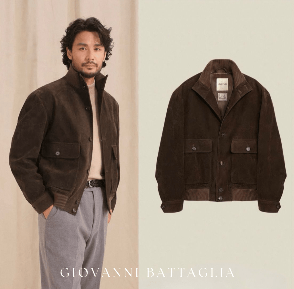 „L'Aviatore“ | A1 Fliegerjacke aus Premium - Viskose - Suede - Giovanni Battaglia