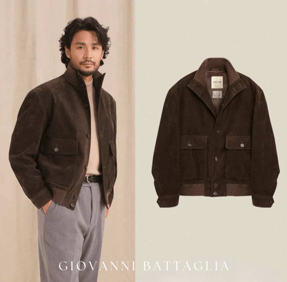 „L'Aviatore“ | A1 Fliegerjacke aus Premium - Viskose - Suede - Giovanni Battaglia