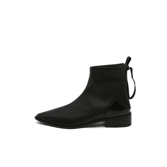 Leather Back-Zip Walking Boots Jady Rose