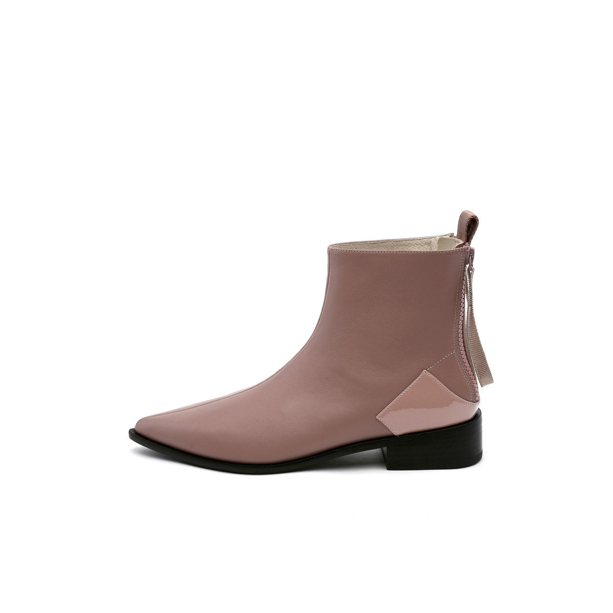 Leather Back-Zip Walking Boots Jady Rose