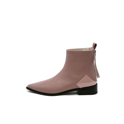 Leather Back-Zip Walking Boots Jady Rose