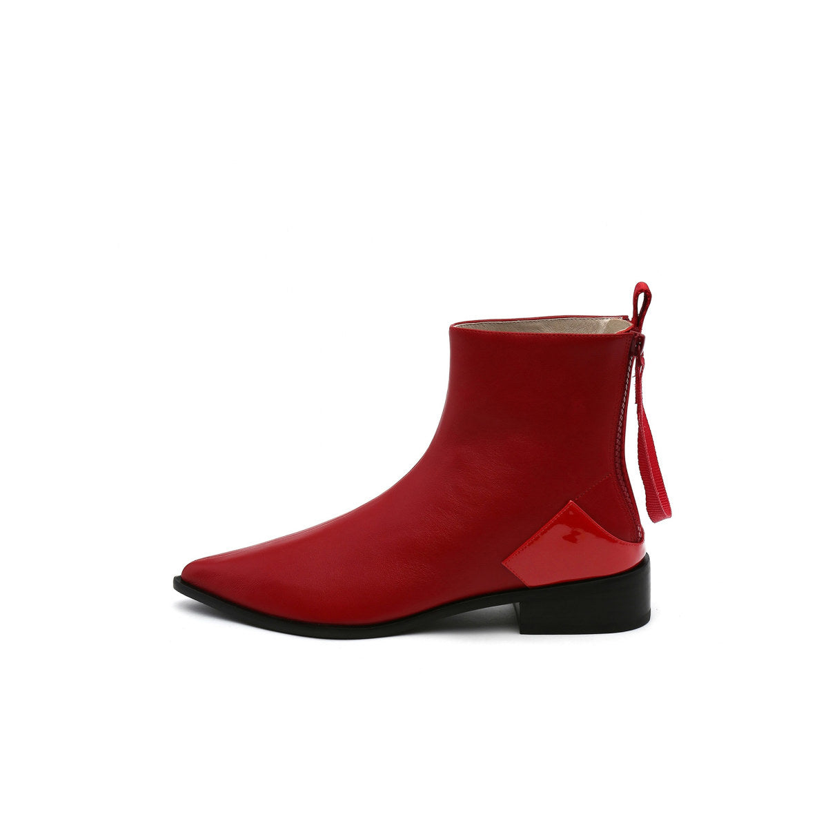 Leather Back-Zip Walking Boots Jady Rose