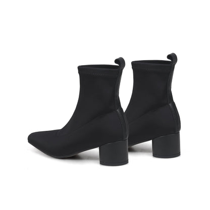 Leather Boots with Chunky Heels Jady Rose
