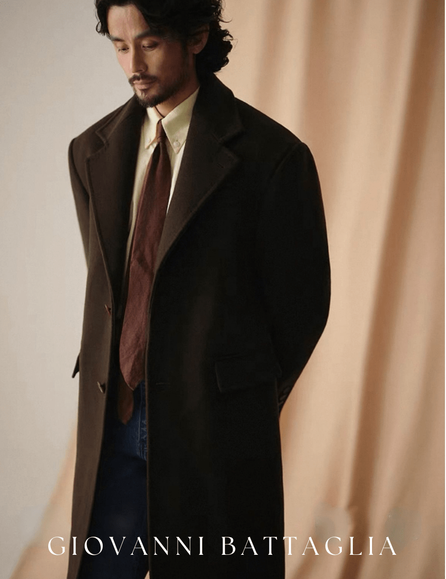 „L'Ereder“ | 880g Heavyweight Wollmantel inklusive Weste | 100% Wolle - Giovanni Battaglia