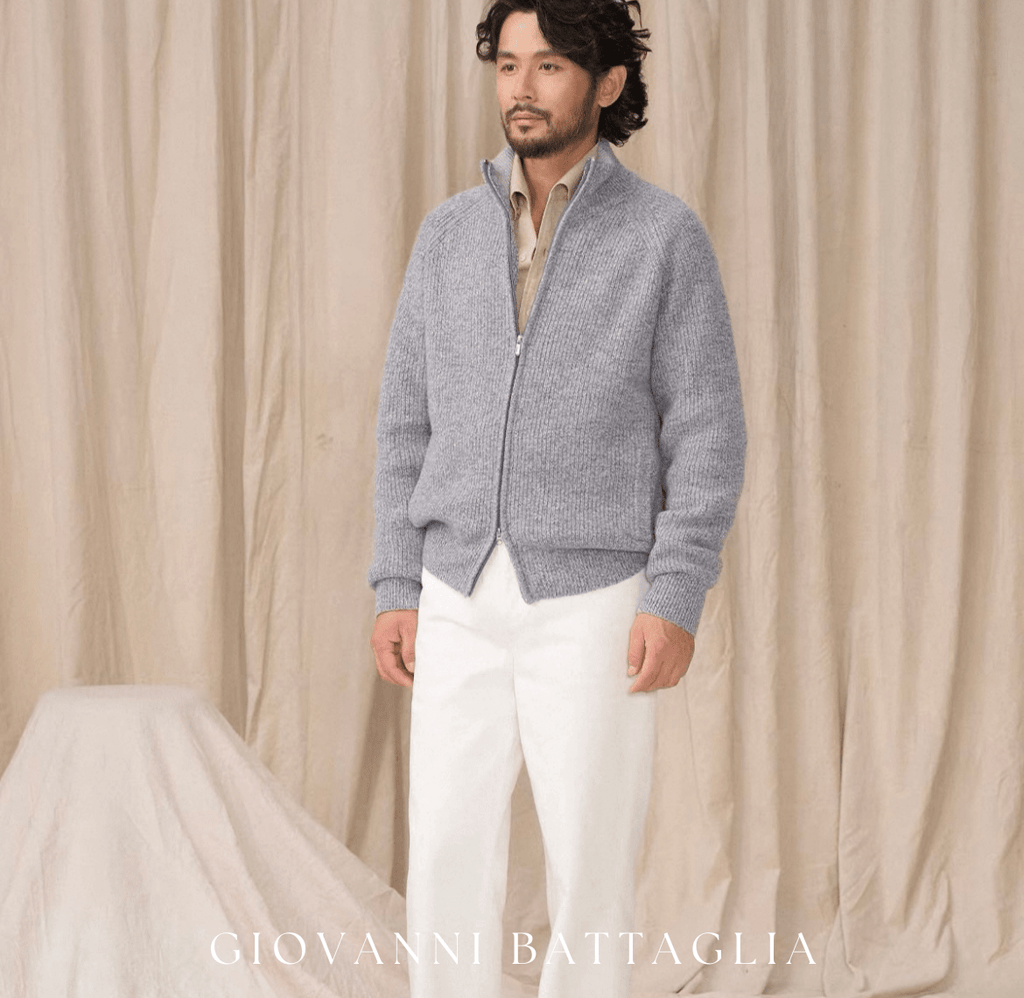 „L'Eredità“ | 100% Premium Schafwolle | 3 - Gauge Grobstrick Cardigan - Giovanni Battaglia