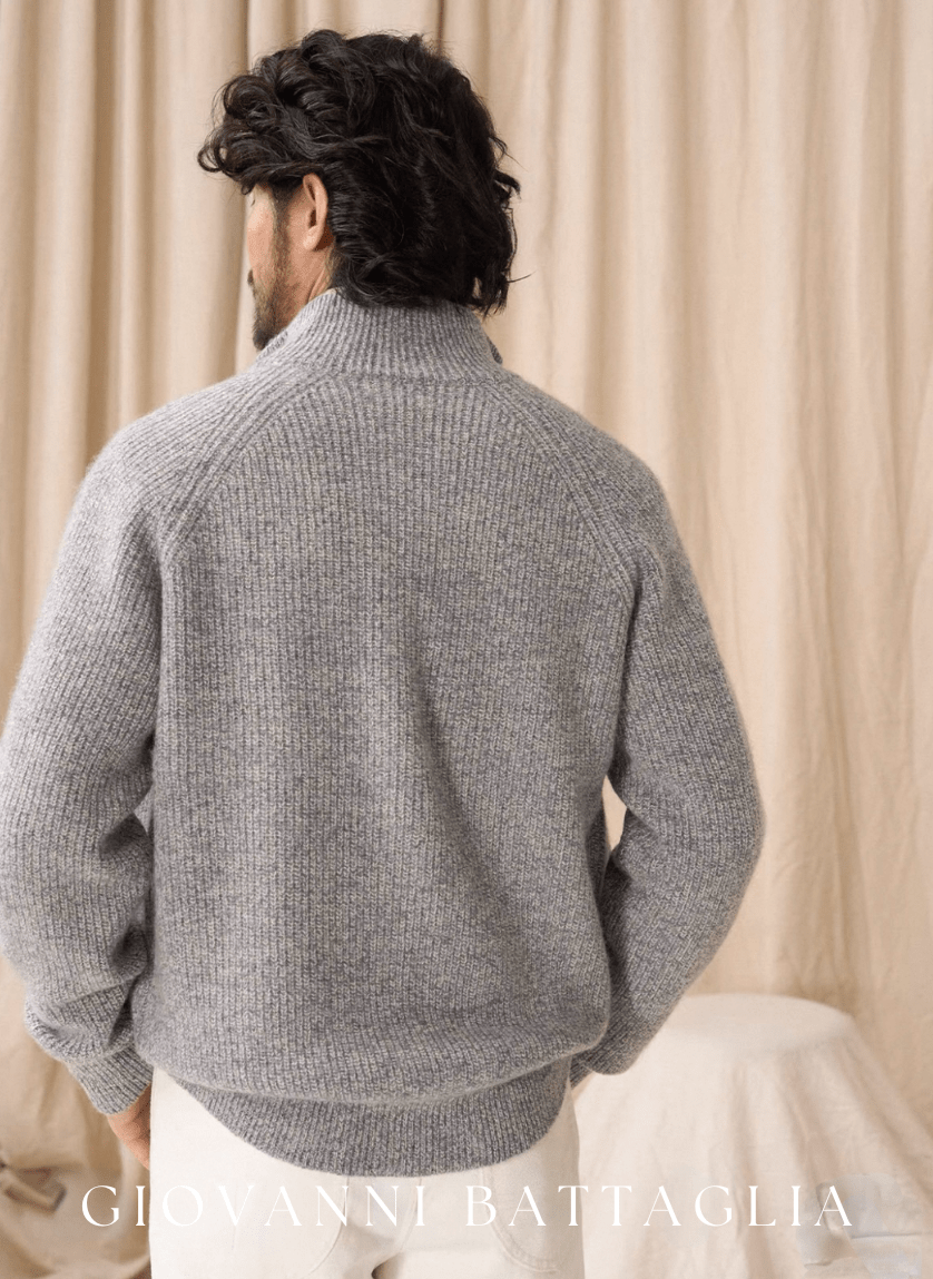 „L'Eredità“ | 100% Premium Schafwolle | 3 - Gauge Grobstrick Cardigan - Giovanni Battaglia