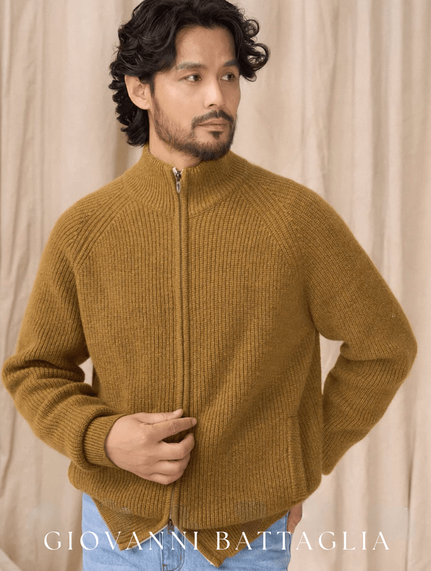 „L'Eredità“ | 100% Premium Schafwolle | 3 - Gauge Grobstrick Cardigan - Giovanni Battaglia