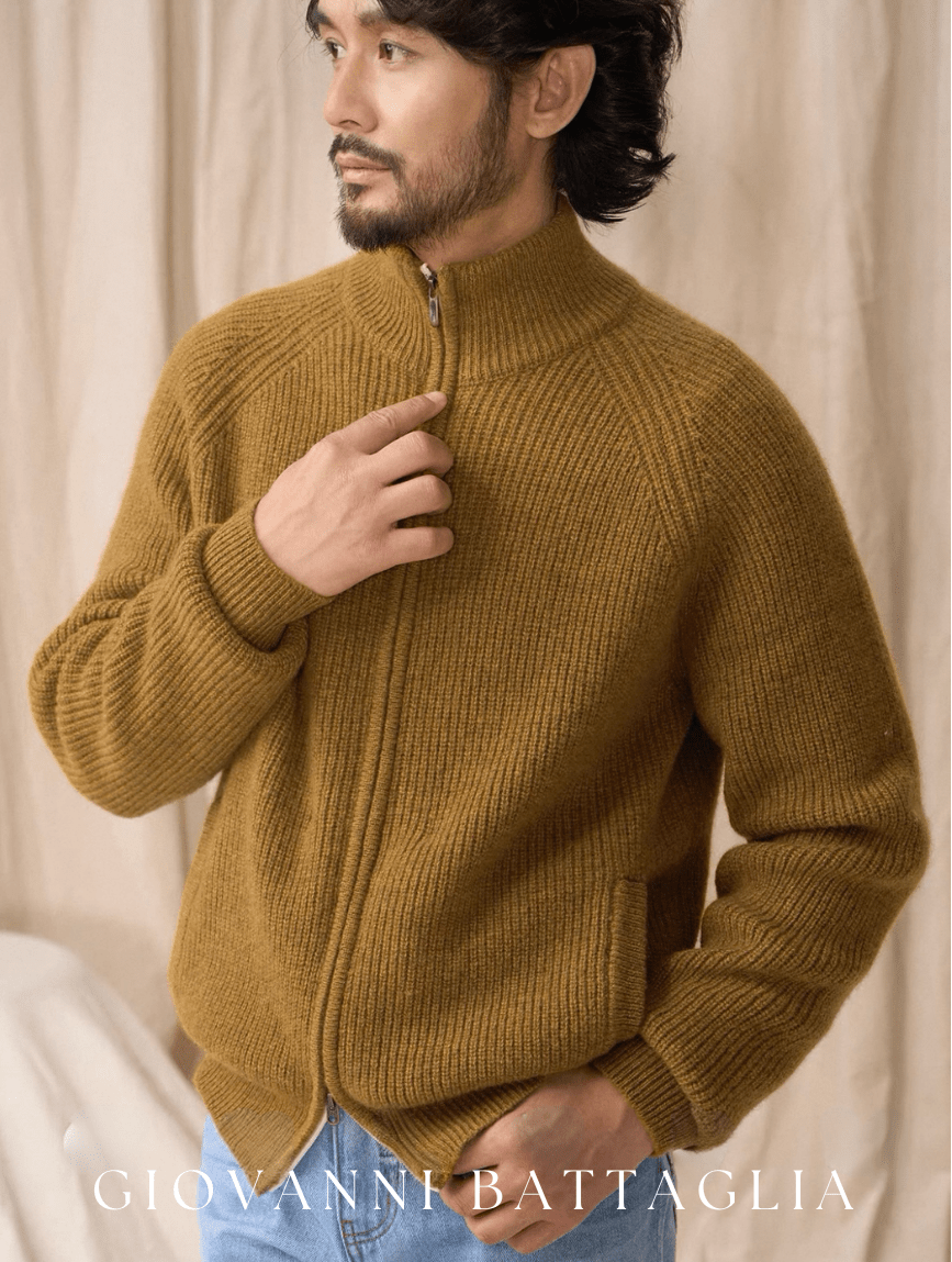 „L'Eredità“ | 100% Premium Schafwolle | 3 - Gauge Grobstrick Cardigan - Giovanni Battaglia
