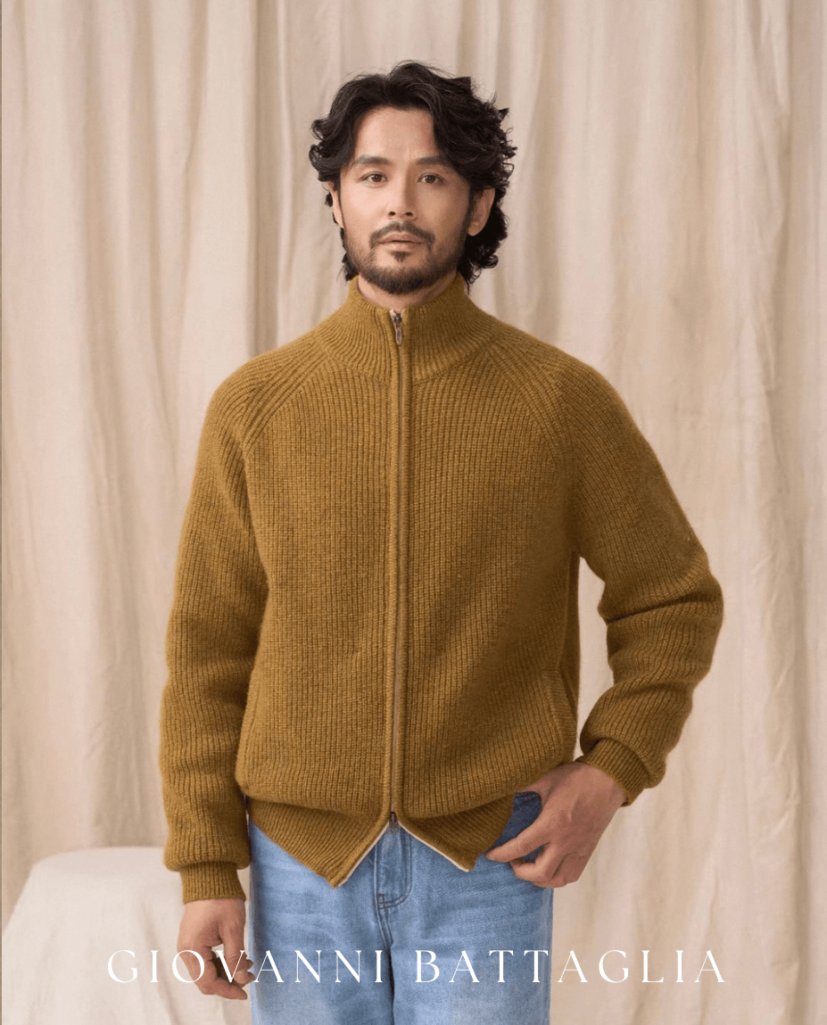 „L'Eredità“ | 100% Premium Schafwolle | 3 - Gauge Grobstrick Cardigan - Giovanni Battaglia