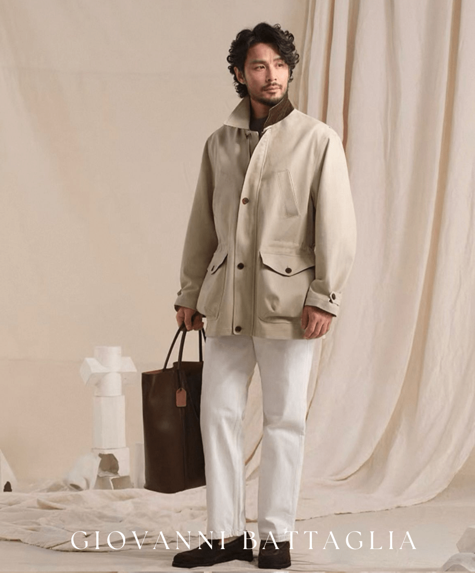 „L’Eredità“ | 330g Vintage Jagdjacke | 100% Brushed Cavalry Twill - Giovanni Battaglia