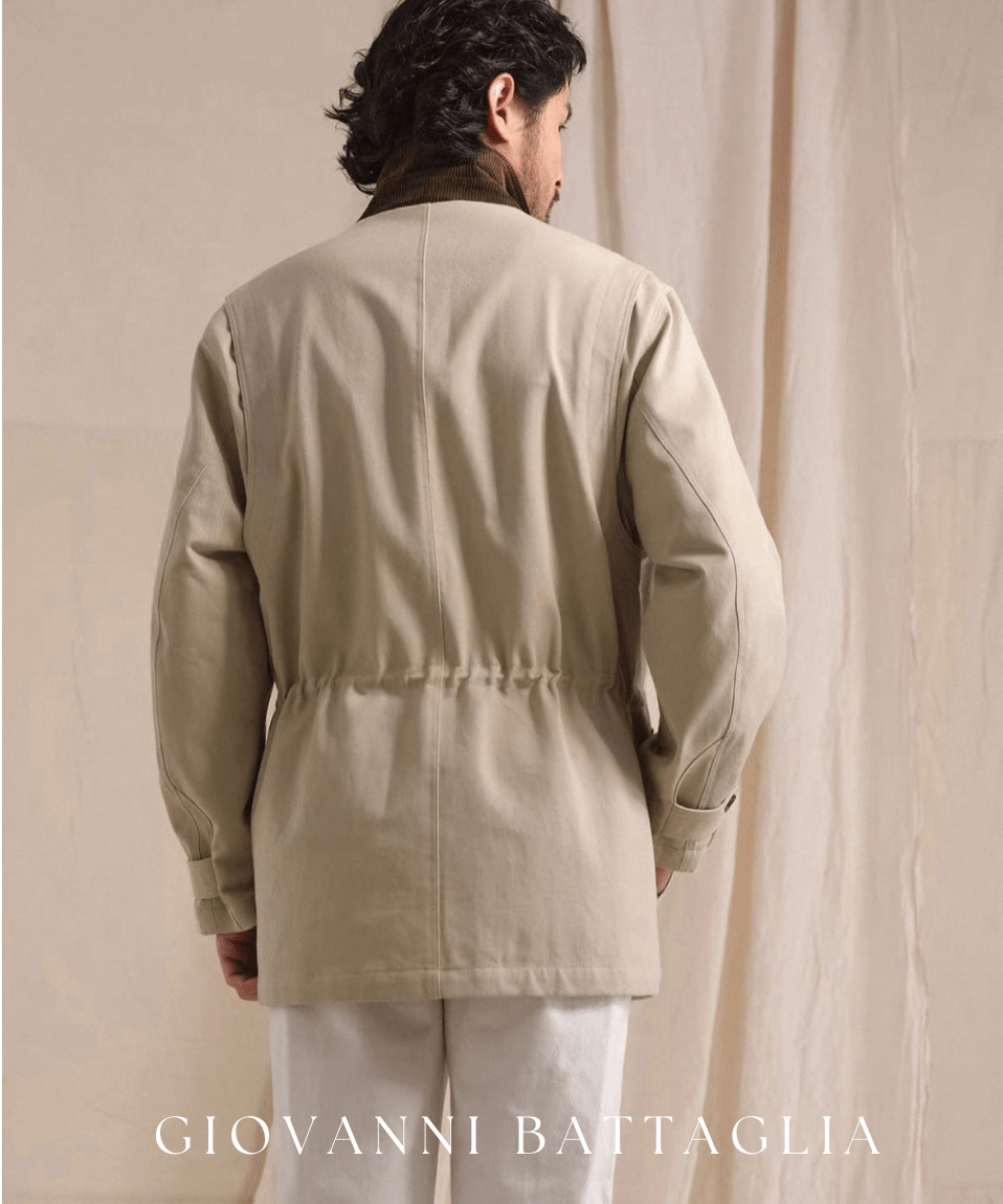 „L’Eredità“ | 330g Vintage Jagdjacke | 100% Brushed Cavalry Twill - Giovanni Battaglia