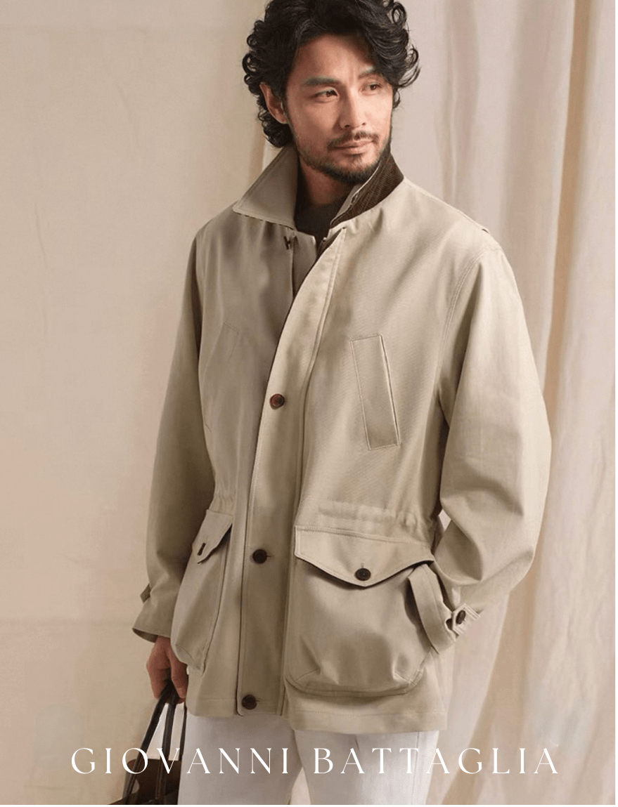 „L’Eredità“ | 330g Vintage Jagdjacke | 100% Brushed Cavalry Twill - Giovanni Battaglia