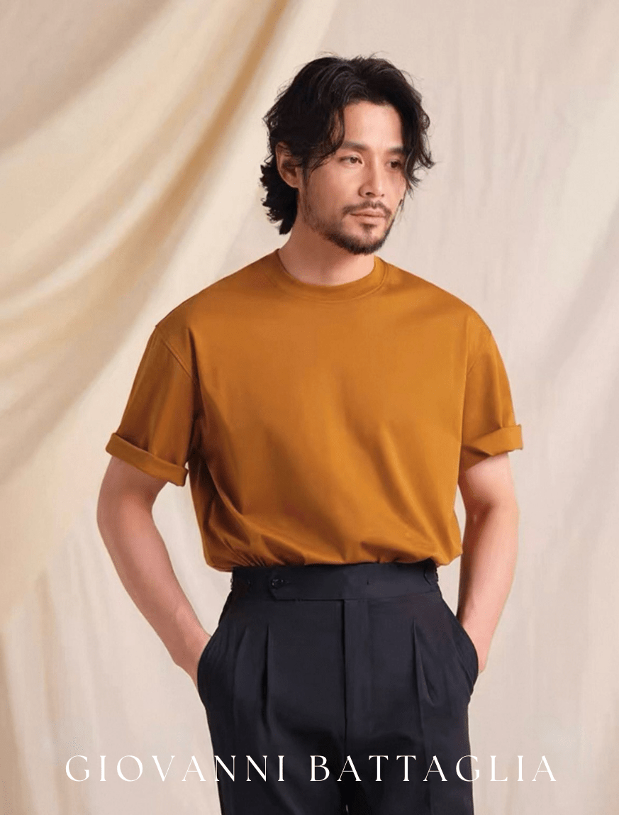 „L'Essenziale“ | Zertifizierte Supima® Baumwolle | 60S Heavy T-Shirt - Giovanni Battaglia