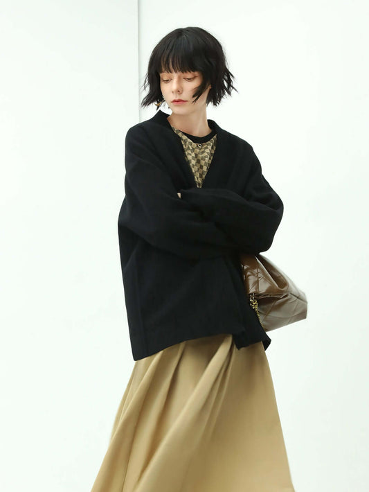 Black Knit Button Cardigan Cocobella