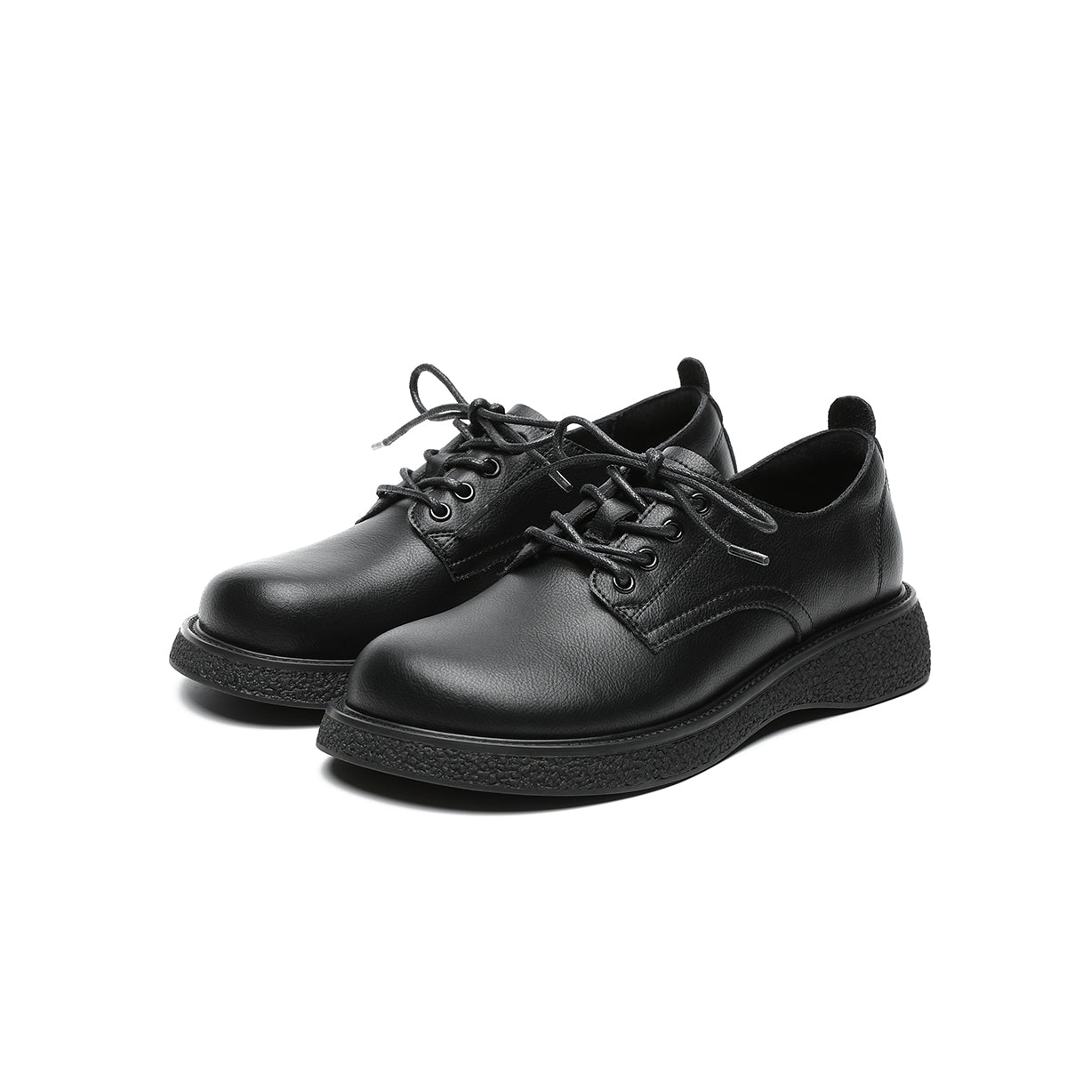 Low Cut Black Leather Shoes Masoomake