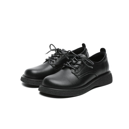Low Cut Black Leather Shoes Masoomake