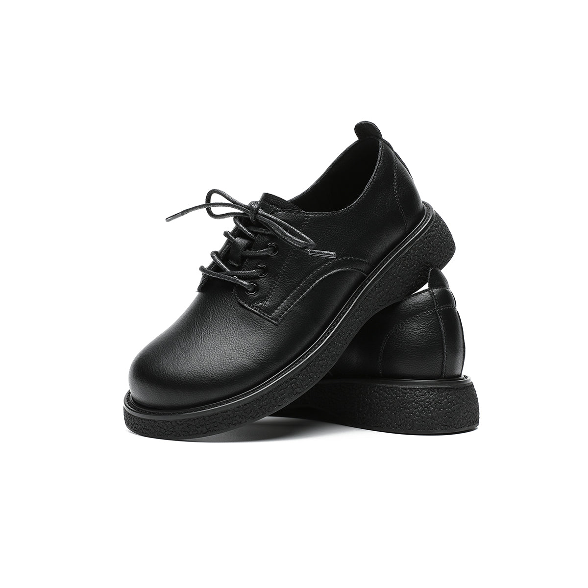 Low Cut Black Leather Shoes Masoomake