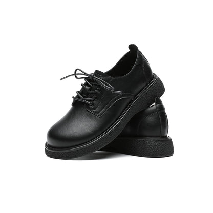 Low Cut Black Leather Shoes Masoomake