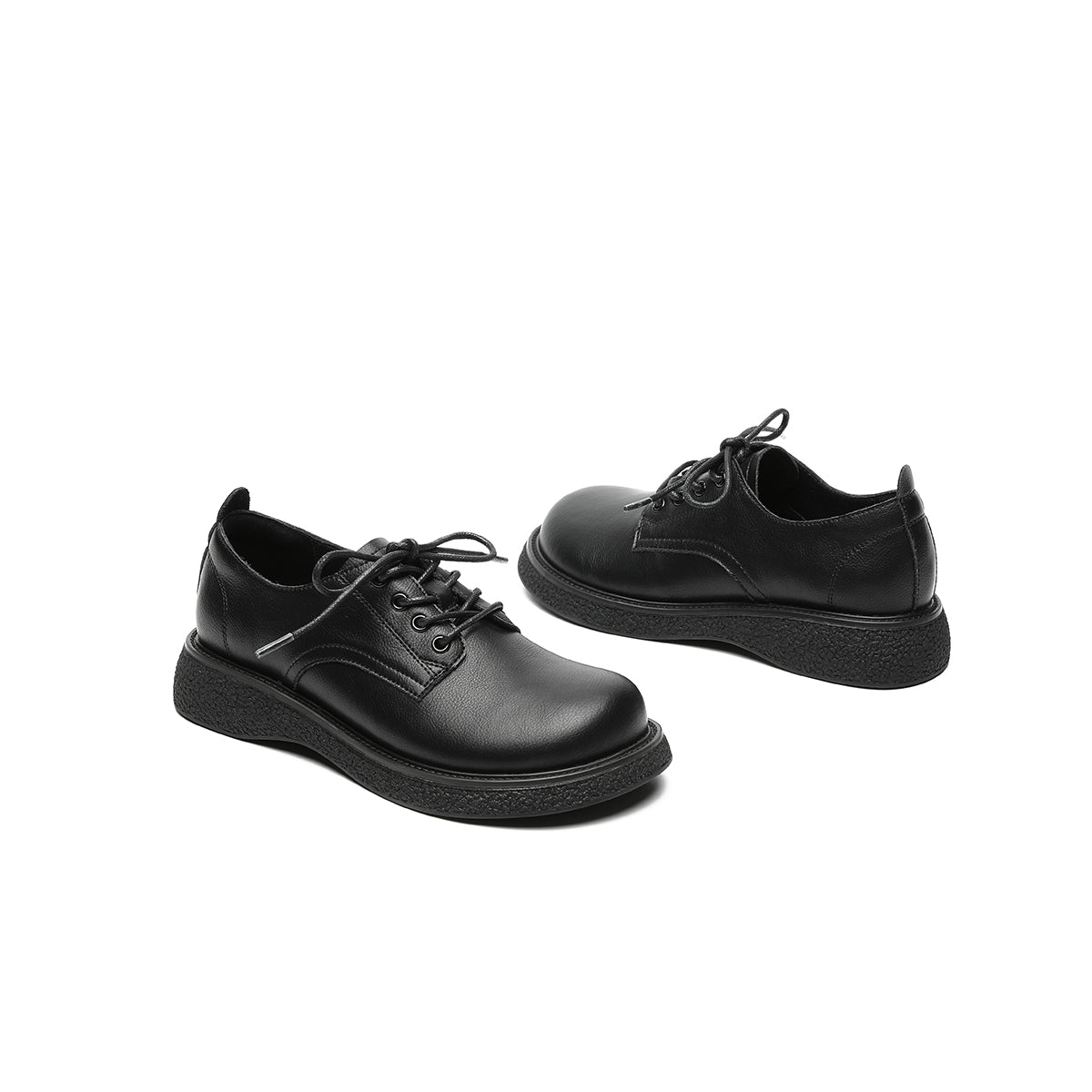 Low Cut Black Leather Shoes Masoomake