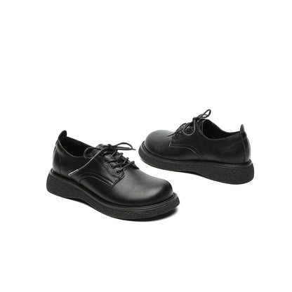 Low Cut Black Leather Shoes Masoomake