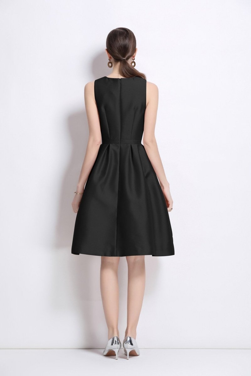 Midi Kleid aus Satin mit Gürtel - Giovanni Battaglia